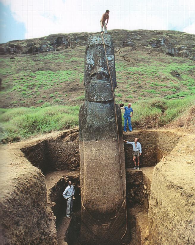 Easter Island, dug up