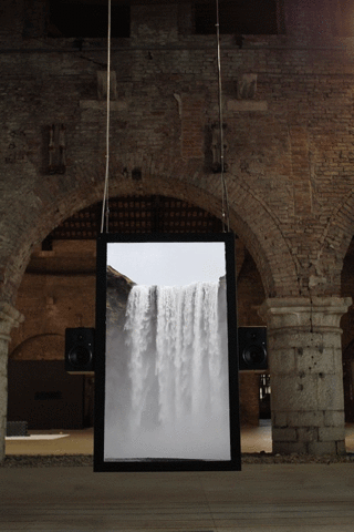 Waterfall installation GIF
