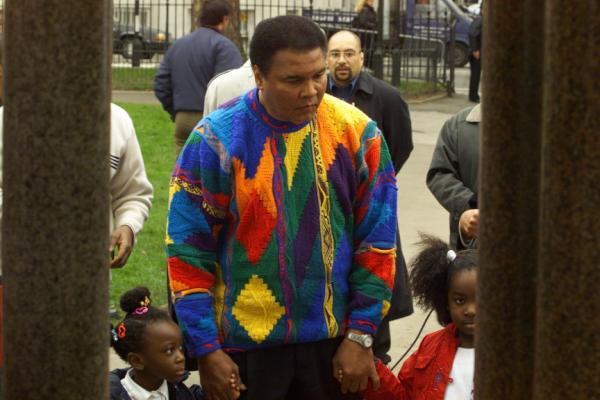 Mohammed Ali in a sweater