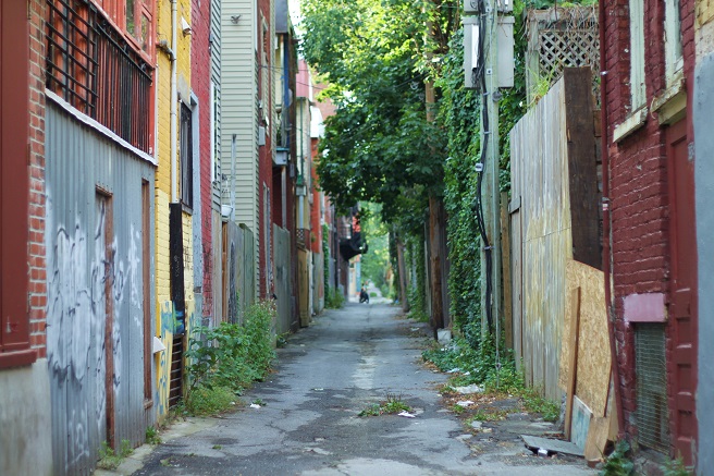 an alleyway in Montreal