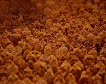 Image of Antony Gormley's 'Field' installation