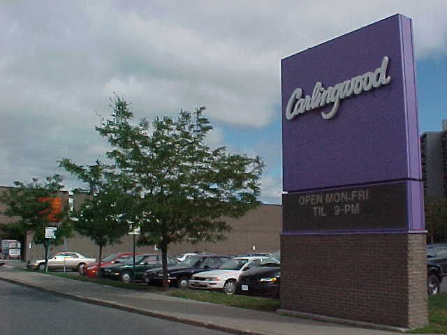 a sign at the entry of Carlingwood mall, Ottawa