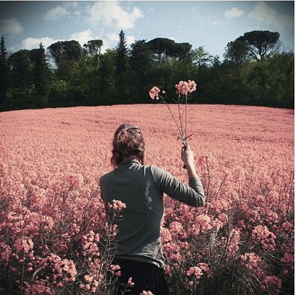 Girl with flowers