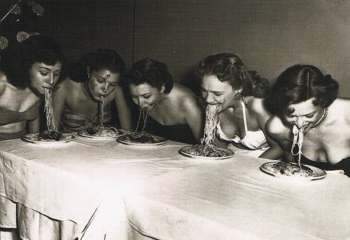 Spaghetti-eating contest