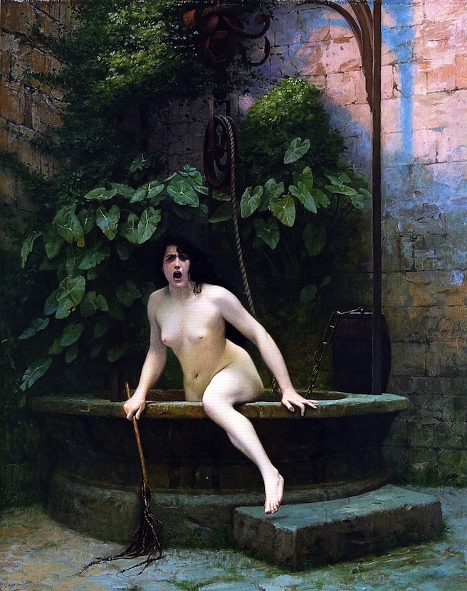 Jean-Leon Gerome's Truth Coming Out of Her Well to Shame Mankind