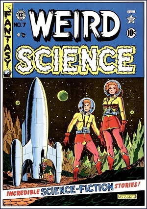 cover of a 1950s science fiction comic